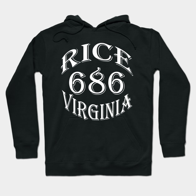 686 RICE VA (WHITE) Hoodie by DodgertonSkillhause